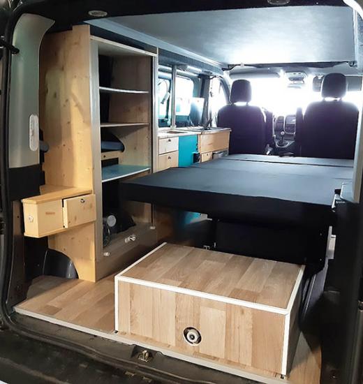 Banquette lit homologuée Renault Trafic